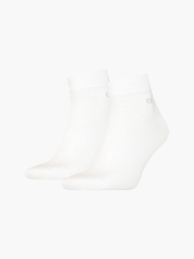 Calvin Klein USA 2 Pack Ankle Mens Socks White 0289537-IV